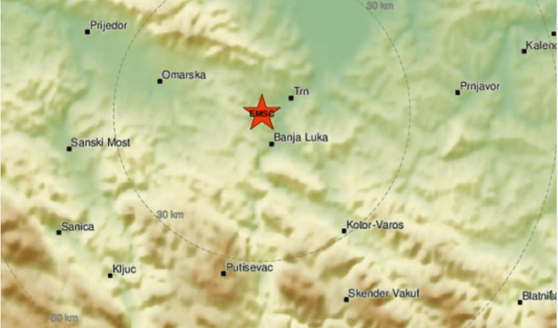 ZEMLJOTRES ЗАБРИЊАВАЈУЋЕ! ЕПИЦЕНТАР СИНОЋЊЕГ ЗЕМЉОТРЕСА У ИСТОЈ ЗОНИ КАО ОНАЈ КОЈИ ЈЕ 1969. РАЗОРИО БАЊАЛУКУ